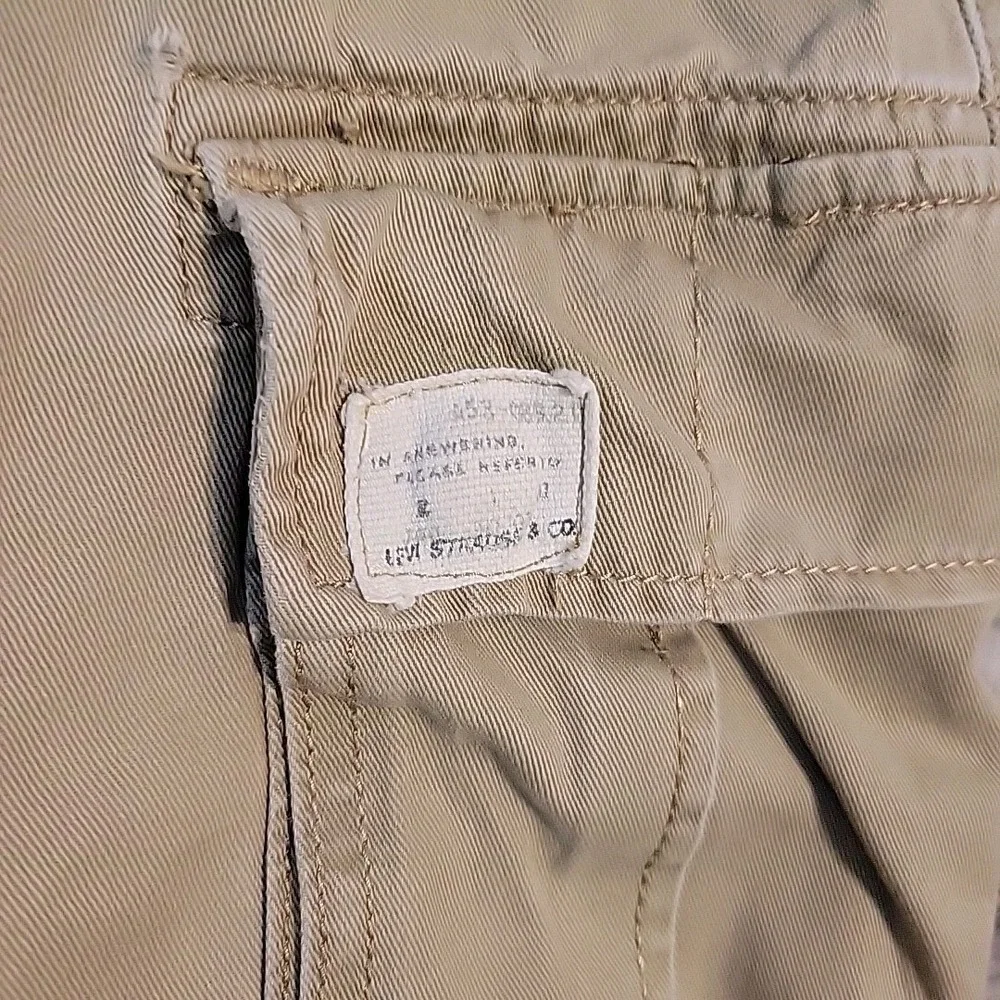 Levi's Cargo Shorts‎ Mens 42 Khaki Relaxed Baggy Flat Front 12